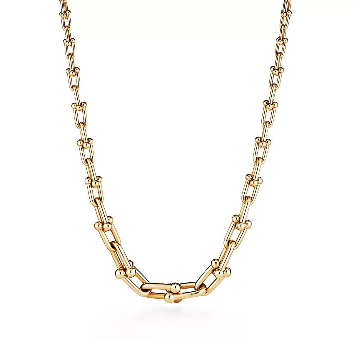 Graduated Link Necklace in Yellow Gold