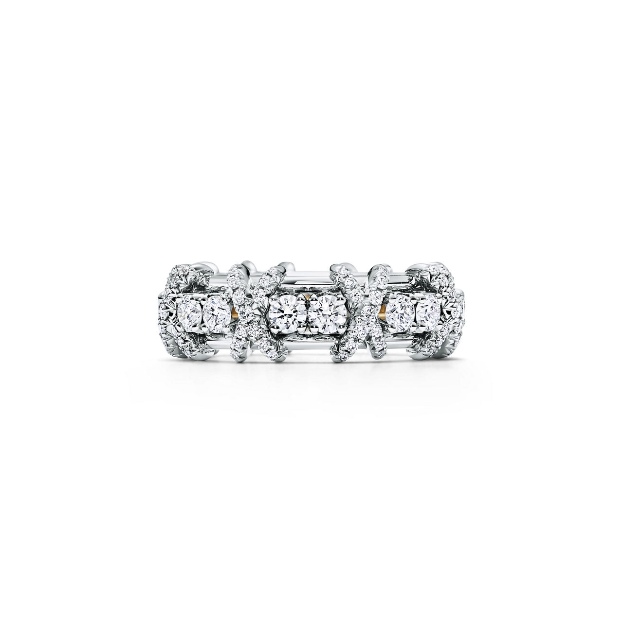 Ring in Platinum with Diamonds